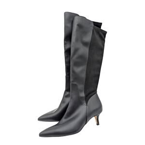 Nordstrom Rack Pailly Pointed Toe Knee-High Boots Women's Black Size US6.5M EU37